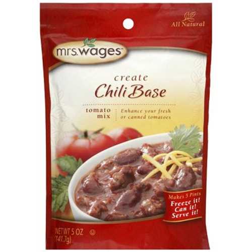 Mrs. Wages W537-J4425 5 Oz Chili Base Mix Seasoning - Qu 8 Mrs. Wages W537-J4425 5 Oz Chili Base..