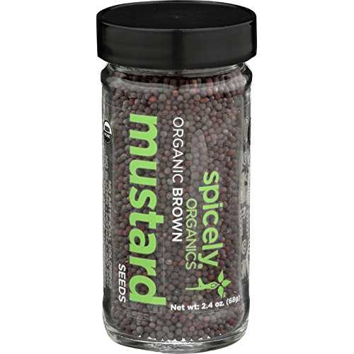 Spicely、マスタードシードブラウンオーガニック、2.4オンス Spicely, Mustard Seed Brown Organic, 2.4 Ounce