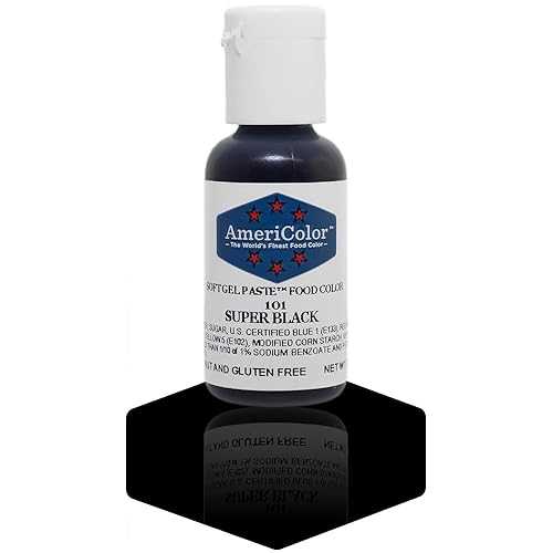 AmeriColor、スーパーブラック、0.75オンスボトル、ソフトジェルペースト食用色素 AmeriColor, Super B..