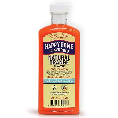 Happy Home 天然オレンジフレーバー、ノンアルコール、認定コーシャ、7 オンス Happy Home Natural Ora..