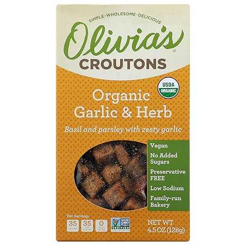 Olivia&apos;s Croutons Olivia's Croutons Organic Croutons Garlic & Herb - 4.5 oz