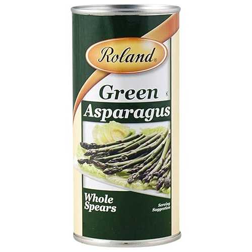 Roland Foods Whole Green Asparagus Spears, Specialty Imported Food, 14.1 Ounce Can, Pack of 1