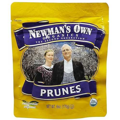 Newman's Own Organics Organics カリフォルニア プルーン パウチ、6 オンス、2 パック Newman's Own O..
