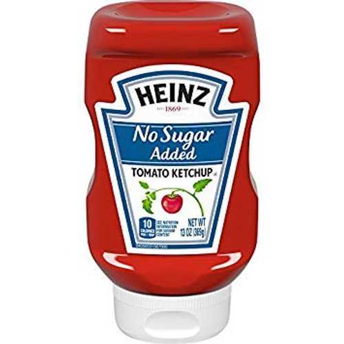 Heinz Tomato Ketchup, No Sugar Added, 13 Ounce (Pack of 3)