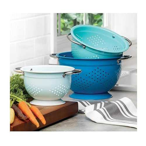 MIU ザル3点セット ブルー MIU France MIU 3-piece Colander Set, Blue