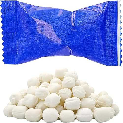 The Dreidel Company 55 Count (Pack of 1), Royal Blue Buttermints, Mint Candies, After Dinner Mints, Butter Mint Candy, Fat-Free, Individually Wrapped (55 Pieces)