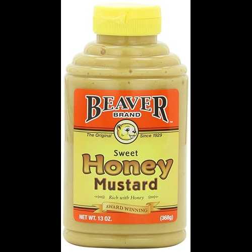 Beaver Sweet Honey Mustard, 13 Ounce Squeeze Bottle (Pack of 6) Beaver Sweet Honey Mustard, 13 Ounce Squeeze Bottle (Pack of 6)