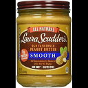 Laura Scudder's オールドファッションド スムース ピーナッツ バター、16 オンス (6 個パック)、すべて天然 Laura Scudder's Old Fashioned Smooth Peanut Butter, 16 Ounces (Pack of 6), All Natural