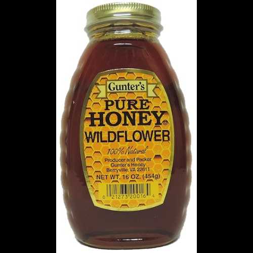 ガンターズ ワイルドフラワー ハニー - 1 ポンド瓶 Gunter's Honey Gunter's Wildflower Honey - 1 Pound Jar