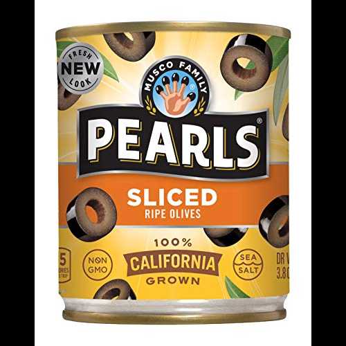 パール、スライス完熟ブラックオリーブ、3.8オンス、12缶 Pearls, Sliced Ripe, Black Olives, 3.8 oz, 12-Cans