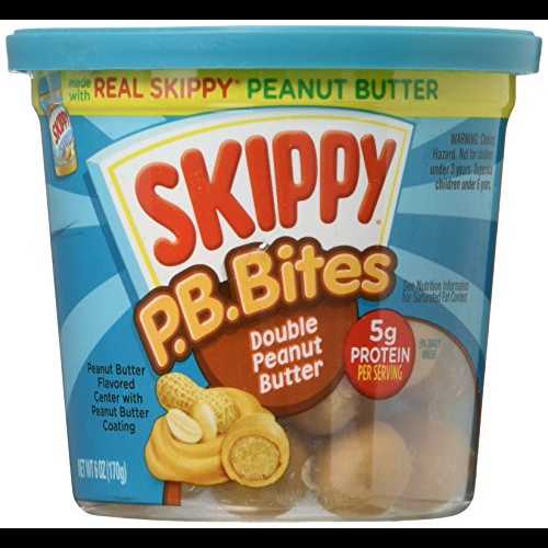 Skippy、PB Bites、ダブルピーナッツバター、6オンススナックパック(6個パック) Skippy, P.B. Bites, Double Peanut Butter, 6oz Snack Pack (Pack of 6)