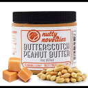 Nutty Novelties Butterscotch ピーナッツバター - 高タンパク質、低糖の健康的なピーナッツバター - コレステロール、保存料、塩分を含まない天然ピーナッツバター - クリーミーなピーナッツバター - 15 オンス Nutty Novelties Butterscotch Peanut Butte