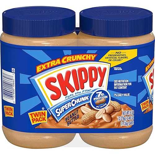 SKIPPY Peanut Butter, Super Chunky, 40 Ounce Twin Pack SKIPPY Peanut Butter, Super Chunky, 40 Ounce Twin Pack
