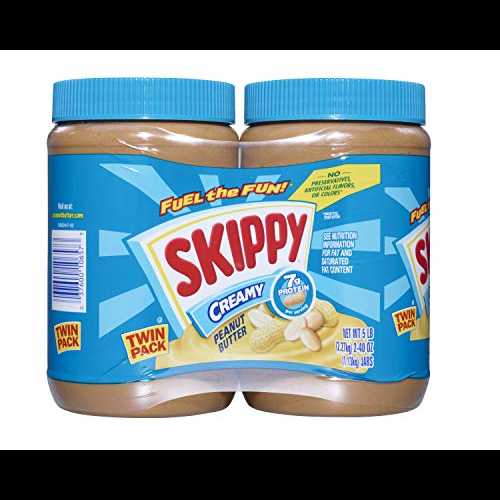 SKIPPY クリーミーピーナッツバター、40オンスツインパック、2.5ポンド（2個パック） SKIPPY Creamy Peanut Butter, 40 Ounce Twin Pack,2.5 Pound (Pack of 2)