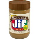 Jif ナチュラル クリーミー ピーナッツ バター スプレッド、16 オンス (12 個パック)、ピーナッツ 90% 含有 Jif Natural Creamy Peanut Butter Spread, 16 Ounces (Pack of 12), Contains 90% Peanuts