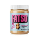 FATSO Crunchy Salted Caramel Peanut Butter - Natural Nut Spread w/Plant-based Se...