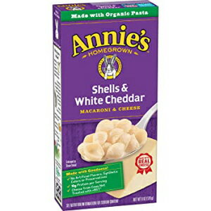 アニーズのマカロニアンドチーズ、シェル＆ホワイトチェダー、6オンス。ボックス Annie's Homegrown Annie's Macaroni and Cheese, Shells & White Cheddar, 6 oz. Box