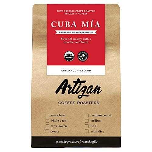 Artizan Coffee USDA Organic Whole Bean Coffee Cuba Mia Signature Blend Cafe Cuba...