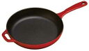 Lodge EC11S43 ホーロー鋳鉄フライパン、11 インチ、レッド Lodge EC11S43 Enameled Cast Iron Skillet, 1...