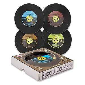 GAMAGO 45 Record Coasters - Funny Coasters - Fun for Decorations - Coa...