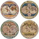 CoasterStone Absorbent Stone Coasters Vintage Old World Maps, Traditional Decor,...