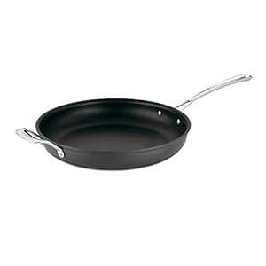 Cuisinart Contour Hard Anodized 12-Inch Open Skillet with Helper Handle,Black