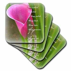 3dRose CST_49760_3 Love is Patient Pink Calla Lily Flower Photography ...