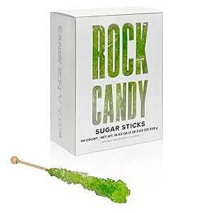 Candy Envy - Light Green Rock Candy Sugar Sticks - Watermelon Flavored...