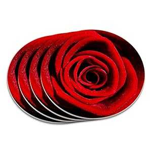 åɥå GRAPHICS & MORE Red Rose Coaster Set