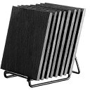 Juvale Set of 8 Square Black Slate Coasters with Holder for Coffee Table (4x4 in...
