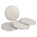 Thirstystone Old Hollywood Round White Marble Coasters, All Natural Marble, Non-...