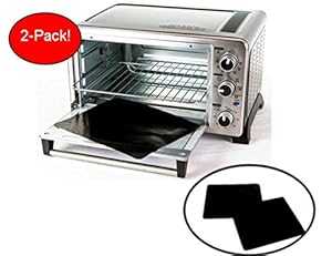 100% ノンスティック 11 インチ トースター オーブン ライナー 2 個パック。最後に、こぼれ、汚れ、臭..