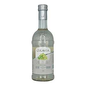 Chardonnay Wine Vinegar, 17 OZ, Chardonnay Wine Vi, Colavita Wine Vinegar - Chardonnay Wine Vinegar, Premium Quality, Naturally Aged in Wooden Barrels, 17 Fl Oz Bottle