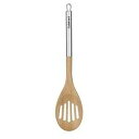 Cuisinart 穴付きスプーン、0.75インチ x 3インチ x 16.375インチ、ブナ材/シルバー Cuisinart Slotted Spoon, 0...