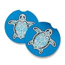 IT'S A SKIN Blue Sea Turtle. Car Coasters for Drinks Set of 2. Perfect Car Accessories with Absorbent Coasters. Car Coaster Measures 2.56 inches with Rubber Backing