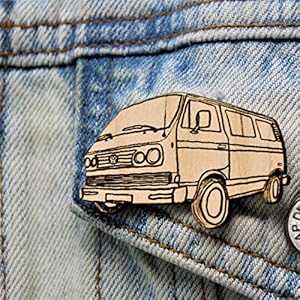 Van Life 手作りウッドピン Telestic Design Van Life Hand-Made Wood Pin