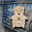 トランプベビー手作り木製ピン 弾劾パーティー向けの赤ちゃん大統領ギャグギフト Telestic Design Trump Baby Handmade Wood ...