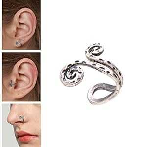 スターリングシルバー小さなイヤーカフスパイラルイヤリングラップ耳たぶ軟骨珠ヘリックス Joseph Brothers Sterling Silver Tiny Ear Cuff Spiral Earring Wrapped Earlobe Cartilage Tragus Helix スターリングシルバー小さなイヤーカフスパイラルイヤリングラップ耳たぶ軟骨珠ヘリックス Joseph Brothers Sterling Silver Tiny Ear Cuff Spiral Earring Wrapped Earlobe Cartilage Tragus Helix