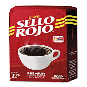 1LB セロ ロホ コーヒー | 苦味や胸やけのない、滑らかで風味豊かな低酸味コーヒー | ミディアムローストグラウンドコロンビアコーヒー | カフェ・ド・コロンビア 1LB Sello Rojo Coffee | Smooth and Flavorful Low Acidity Coffee with no Bitt