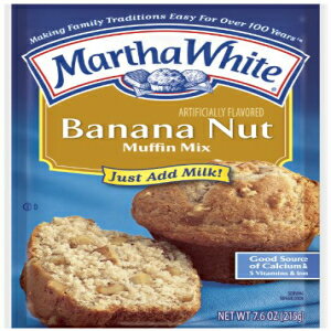 マーサ ホワイト マフィン ミックス、バナナ ナッツ、7.6 オンス パッケージ (12 個パック) Martha White Muffin Mix, Banana Nut, 7.6-Ounce Packages (Pack of 12)