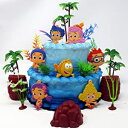 ouObs[ỸLN^[Ƒe[}ɂANZT[̃fbNXo[Xf[P[Lgbp[Zbg Cake Toppers BUBBLE GUPPIES Deluxe Birthday Cake Topper Set Featuring Bubble Guppies Characters and Decorative Themed Accessori