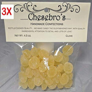 昔ながらのやかんで調理したクローブハードキャンディードロップ Chesebro's Handmade Confections Old-Fashioned Kettle-Cooked Clove Hard Candy Drops