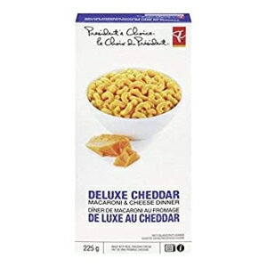 プレジデンツチョイス デラックスチェダーマカロニ＆チーズ 225g Presidents Choice Deluxe Cheddar Macaroni & Cheese 225g