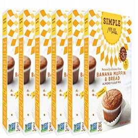 Simple Millsアーモンドフラワーミックス、バナナマフィン＆パン、9オンス、6カウント Simple Mills Almond Flour Mix, Banana Muffin & Bread, 9 oz, 6 count