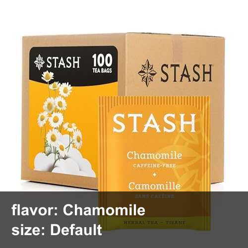 スタッシュ カモミール ハーブティー、100個入り(内容量変動) Stash Tea Chamomile Herbal Tea, 100 Count (packaging may vary)