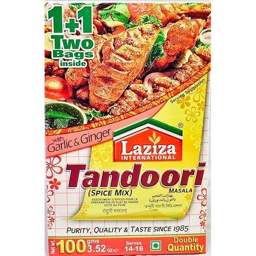 Laziza Tandoori BBQ マサラ、100 グラム箱 (6 個パック) Laziza Tandoori Bbq Masala, 100-Gram Boxes (Pack of 6)