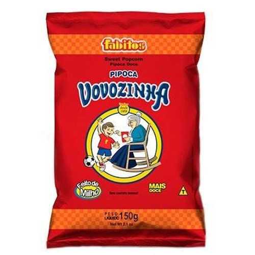 Vovozinha - スイート ポップコーン - 5.3 オンス (02 個パック) / ピポカ ドーセ - 150g Vovozinha - Sweet Popcorn - 5.3 oz (PACK OF 02) / Pipoca Doce - 150g