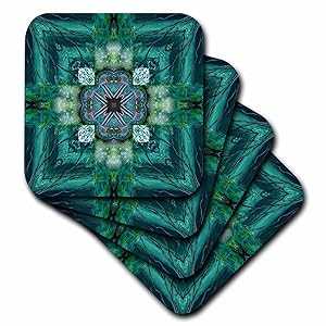 3dRose LLC Irish Earth Cross Coaster, Soft, Set of 8