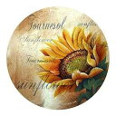 Thirstystone Sunflower II Natural Sandstone Coaster 4 Pack Eco-Friendly, Absorbent, Easily Wipes Clean