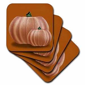 3dRose CST_26777_2 Graphic Design of Pumpkins on Vintage Fall Colored ...